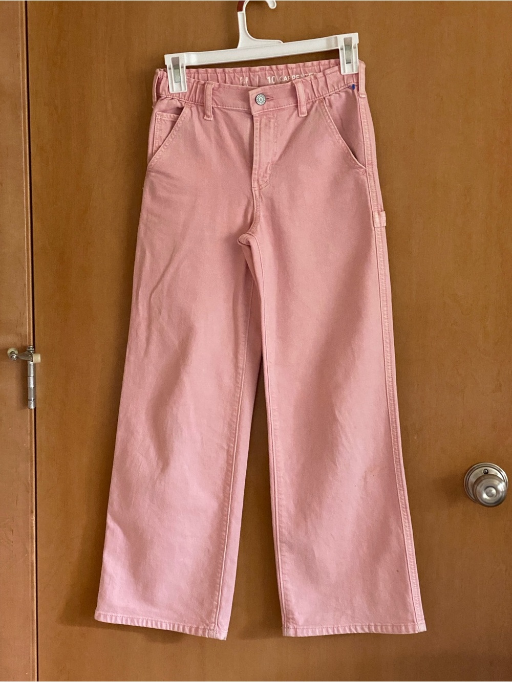Pink Wide-Leg Girls Jeans